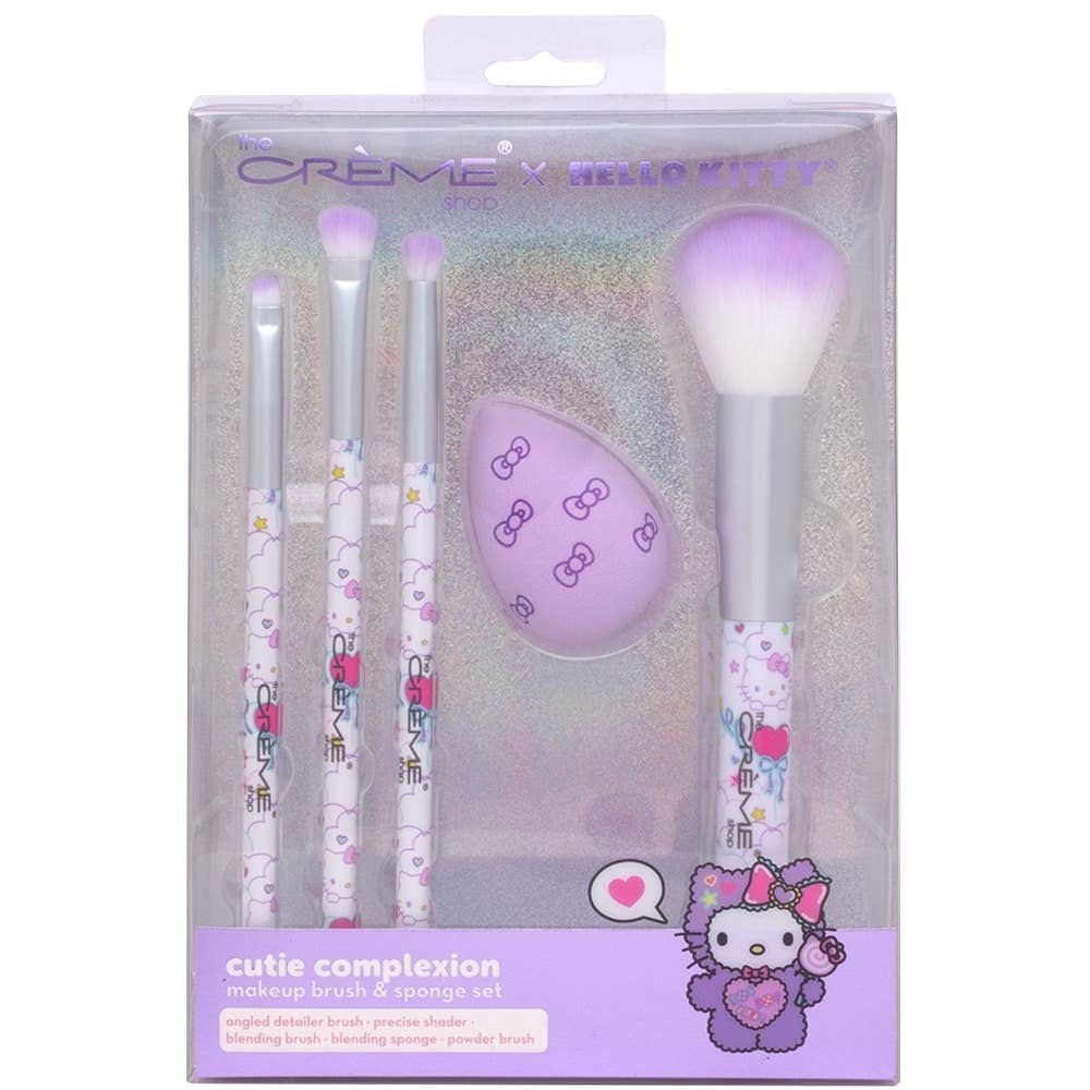 The Crème Shop X Hello Kitty Complexion Makeup Brush And Spong Set
